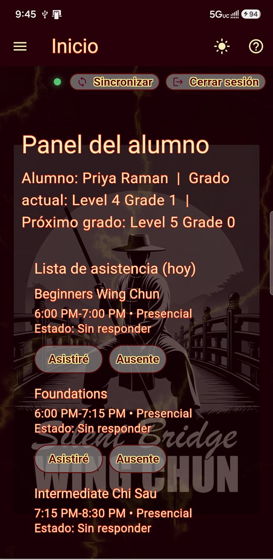 The student home screen in Spanish
